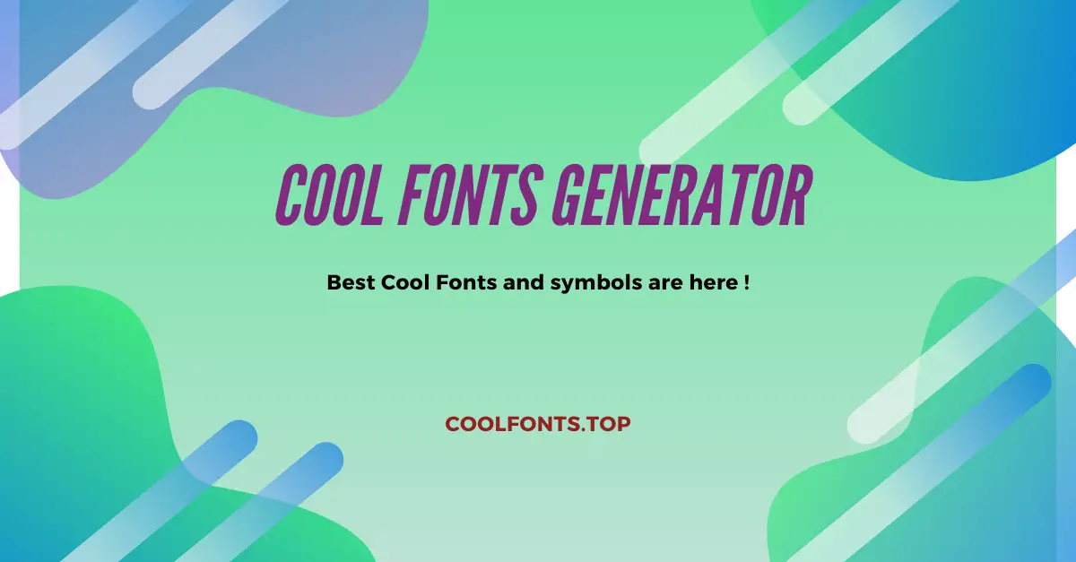 cool fonts